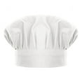 thumbnail image 2 of TOPTIE Chef Hat for Kid & Adult, Cotton Elastic Adjustable Kitchen Cooking Baking Hat-White-L, 2 of 6