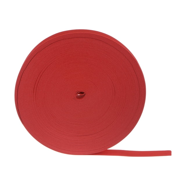 44 Yardas Costura Elástico Bandas 1 Pulgadas 25mm Ancho Plano Tejido Estiramiento Elástico Cordón para Bricolaje Proyectos Artes y Artesanías, Rojo