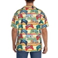 thumbnail image 3 of Sikiie Retro With Joysticks Men's Cuban Shirt, Hawaiian Shirts, Business Casual Button Down Shirts, Short Sleeve Shirt-Large, 3 of 5