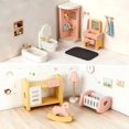 thumbnail image 4 of Juego de muebles para casa de muñecas Peccvon, 35 piezas, con muñecas para 5 habitaciones, 4 of 7