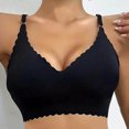 thumbnail image 3 of Byworldtasic Womens Seamless Wireless Bra Scalloped Edge No‑Show Bralette Adjustable Thin Straps Soft Everyday Bra, 3 of 9