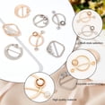 thumbnail image 2 of 8Pcs T-Shirt Clips for Women Silk Scarf Clasp Clip Round Clothes Clips Buckle Tie Rings with Pearl and Rhinestone Circle Clip Waist Buckle for DIY, 2 of 6