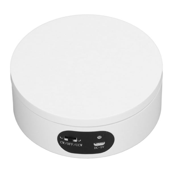 Tocadiscos Eléctrico Giratorio Para Fotografía, Rotación Automática De 4,7 Pulgadas Soporte De Exhibición Giratorio De Bajo Ruido Alimentado Por Batería USB Para Grabación De Video, Joyería De Exhibic