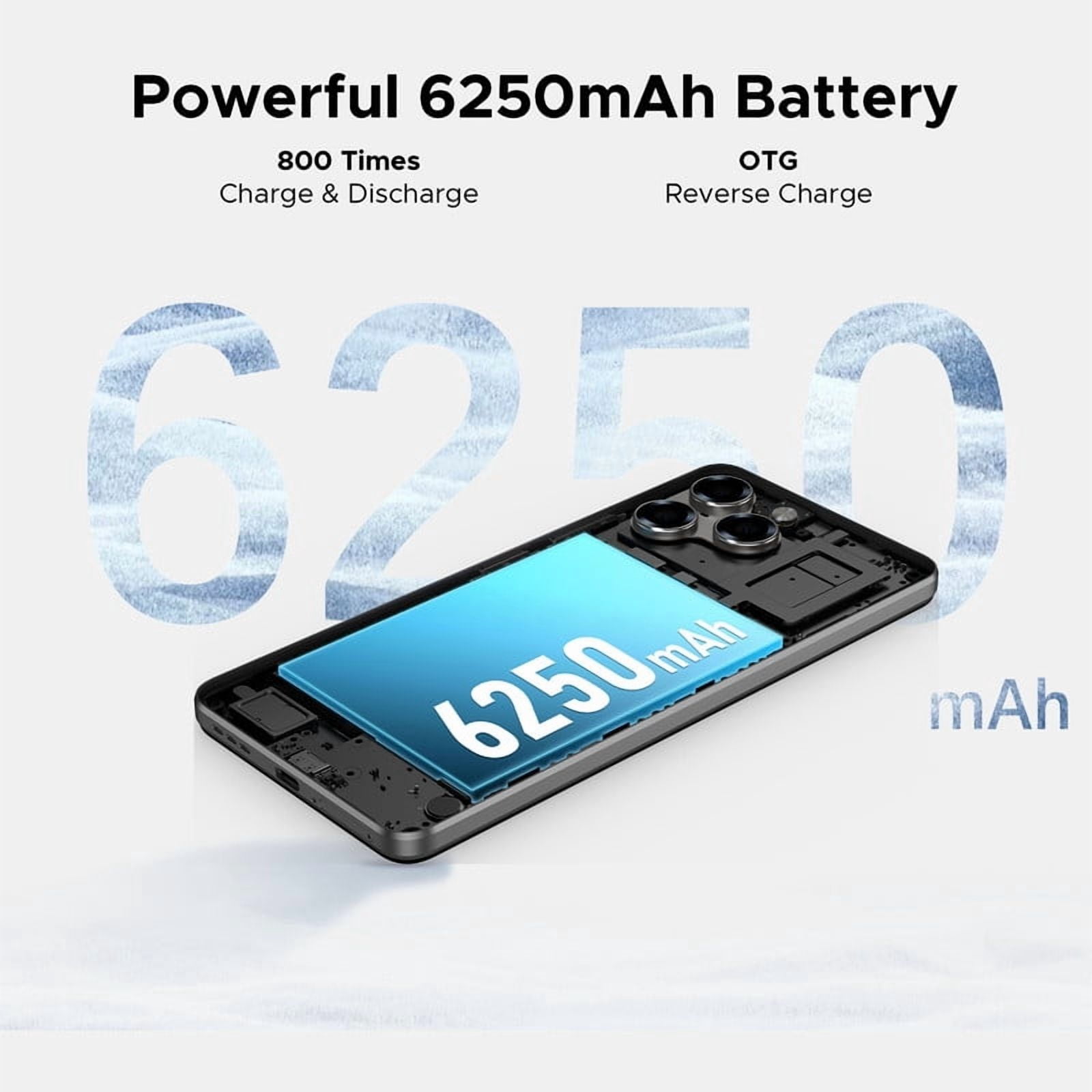 DOOGEE Android 16 Unlocked Cell Phone,32GB+256GB/2TB,6.75" HD+ 90Hz Android Phone,6250mAh Battery,16MP+8MP,4G Dual SIM Smartphone,Octa Core/Widevine L1/ GPS/NFC/Fingerprint/Face Unlock