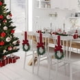 thumbnail image 4 of PULMCheerger 12 Pcs Christmas Kitchen Cabinet Wreaths with Ribbon 5.12 Inch Mini Christmas Wreath Small Kitchen Wreath Greenery Wreath for Window Door(Red Velvet Bow), 4 of 6