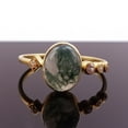 thumbnail image 3 of Oval Cut Green Moss Agate Engagement Ring, 14K White Gold, 3 of 5