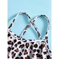 thumbnail image 4 of Bagilaanoe Toddler Baby Girls Swimsuits 2 Piece Bikinis Set Leopard Print Sleeveless Camisole Tops + Briefs 12M 24M 3T 4T 5T 6T Kids Swimwear Bathing Suit Beachwear, 4 of 9