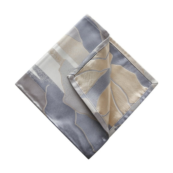 ERDOUY 2pcs Damask Jacquard Cloth Napkins Waterproof Spillproof Polyester Fabric Napkins Silver Gray, 18.11 x 18.11Inch
