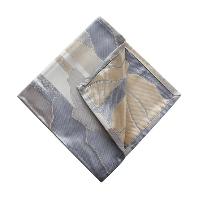 Nvzi Servilletas de tela de jacquard de damasco, 2 unidades, impermeables, a prueba de derrames, de poliéster, color gris plateado, 18,11 x 18,11 pulgadas