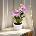thumbnail image 3 of Kripyery Fake Potted Plant Realistic Simulation Flower Vivid Colored Fake Butterfly Orchid Bonsai for Home Decoration, 3 of 7