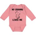 thumbnail image 3 of Inktastic Grammy Loves Me Girls Kitty Girls Long Sleeve Baby Bodysuit, 3 of 5