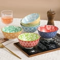thumbnail image 3 of Porcelain Dessert Bowls Cereal Bowl, 4.75 inch Round Small Bowls, 10 oz Colorful Ceramic Bowl Set of 6, 3 of 7