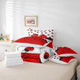 thumbnail image 5 of Manfei Cute Ladybird 7-Piece Twin Bedding Sets,Red Bowknot Bedding Comforter Set,Polka Dots Breathable Sheet Sets,Microfiber Cartoon Bedroom Decorative,Reversible, 5 of 7