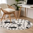thumbnail image 5 of 3ft Washable Round Rug, Farmhouse Animal Non-Slip Circle Area Rug for Bedroom Bedside, Chicken Cow Pig Windmills Wood Grain Soft Indoor Floor Mat for Home Decor, 5 of 9