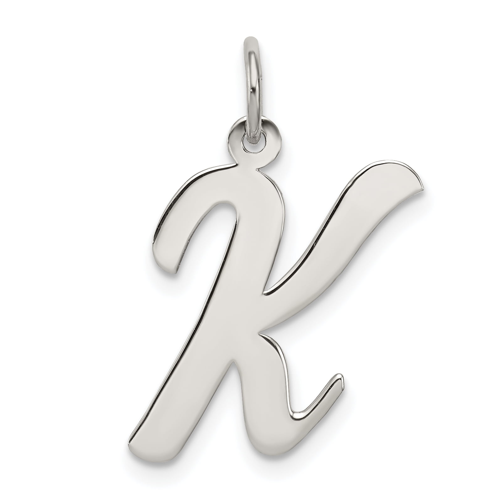 Jewelry Adviser Charms Sterling Silver Brocaded Initial K Charm