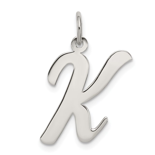 Collier Monogramme Initiale Lettre K en Argent Sterling 925 Pendentif Charme