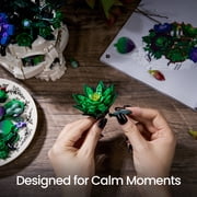 SupreOwls Succulent Skull Building Block Sets, 1079 Pcs Gothic Flower Pot Model For Adults, DIY Creative Plant Decor, Home Desk Decoration Gift Idea