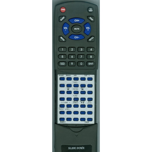 Replacement Remote for Jensen REMVRCC, VR209, VR182, JRV212TB, VR182G3