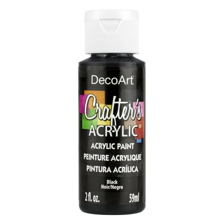 UPC: 0016455545768 | DecoArt Crafter s Acrylic Paint 2 oz. Black