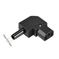 thumbnail image 2 of Unique Bargains AC 110-250V 10A Female IEC320 C13 Power Socket Adapter Connector Right Angle 2 Pcs, 2 of 3