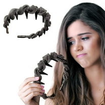 Vintage High Cranium Hairband, Elegant Braided Headbands for Women with Teeth Hoop, Bridal Hair Hoop Hairs Accessories, Wedding Party Home Headwear (Gray, 1 Count (Pack of 1))