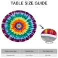 thumbnail image 6 of Rainbow Tie Dye Mandala Pattern Round Fitted Tablecloth with Elastic Edge,Dining Table Cover Waterproof,Outdoor Round Tablecloth for Camping,Dining,Indoor and Outdoor, 6 of 7