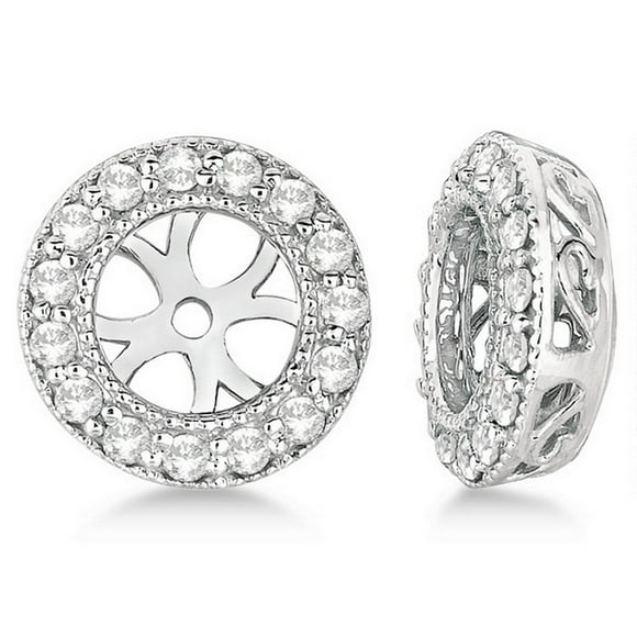 Boucles d'Oreilles en Or Blanc 14 Ct (0.40ct)