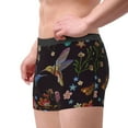 thumbnail image 4 of Disketp Humming Bird And Tropical Flowers Men'S Boxer Briefs,Soft And Breathable Cotton Underwear With Comfortflex Waistband, 4 of 9