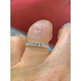 thumbnail image 3 of 2Ct Lab Created Round Diamond Half Eternity Wedding Band Ring 14K White Gold Plated, 3 of 4