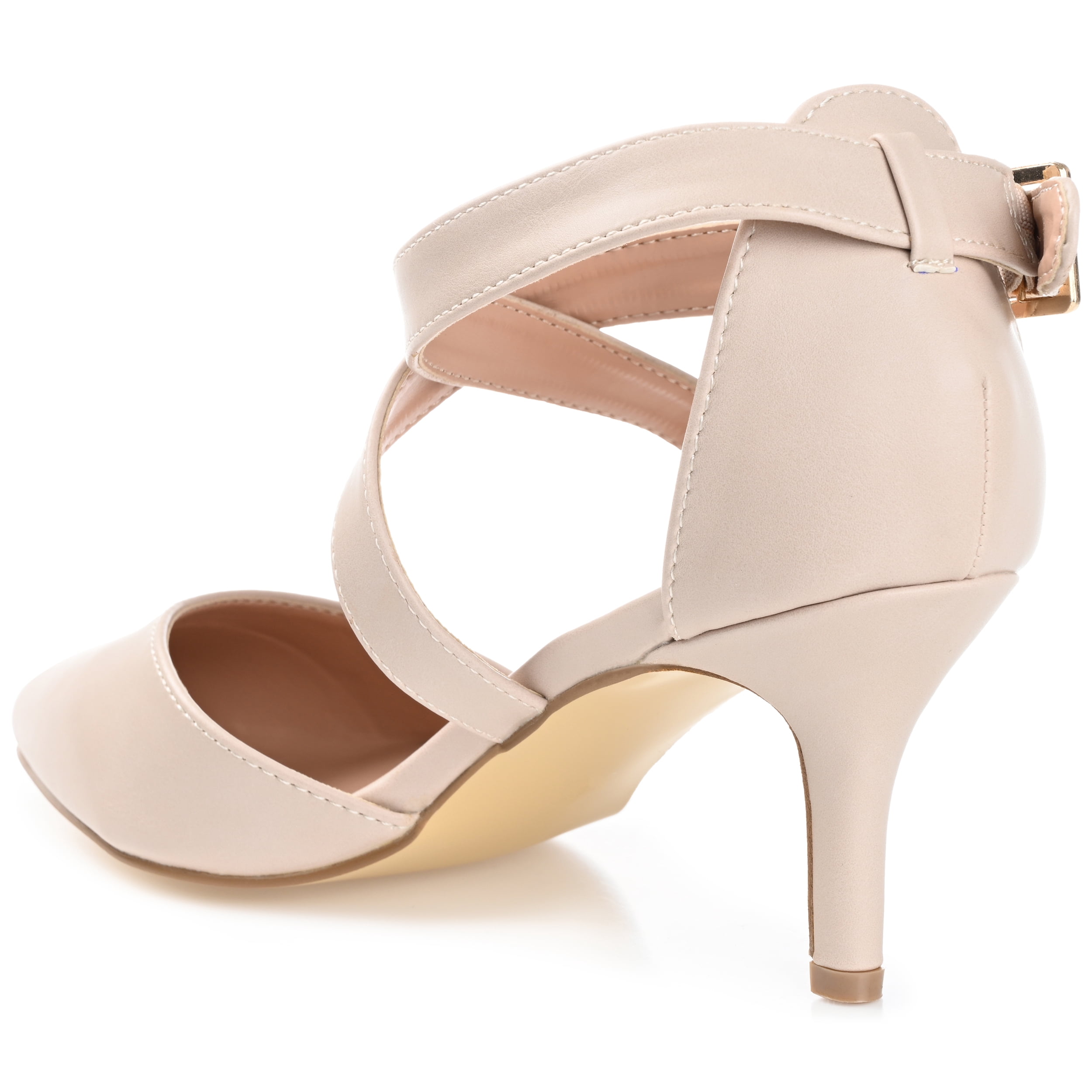 Journee Womens Riva Pointed Toe Mid Heel Pumps, Widths Available