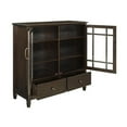 thumbnail image 2 of Atlin Designs Solid Pine Dark Chestnut Brown Storage Cabinet Rectangular Adjustable Shelves 46"H Unassembled, 2 of 5