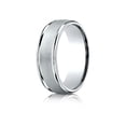 thumbnail image 2 of Benchmark� 18k Gold 7mm Comfort-fit Wired-finished High Polished Round Edge Carved Design Wedding Band Ring, 2 of 9