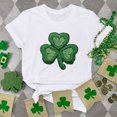thumbnail image 1 of T-shirt de la Saint-Patrick pour Femmes, Col Rond, Manches Courtes, Imprimé Arbre de Noël, 1 of 4