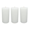 thumbnail image 3 of Mainstays Unscented Pillar Candles, 3-Pack, 3x6 Inches, White, 3 of 6