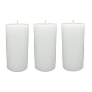 Mainstays Unscented Pillar Candles, 3-Pack, 3x6 Inches, White