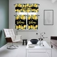 thumbnail image 4 of Yellow Lemons Kitchen Curtains Sets for Windows 24 Inch Length, Summer Fruits Leaves Botanical Black Rod Pocket Window Treatments Tier Curtains and Valances Set for Bedroom/Bathroom, 4 of 8