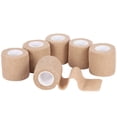 thumbnail image 1 of 6pcs skin colour Self Adhesive Bandage Wrap,Elastic Breathable Medical Bandage First Aid Tape for Sports, 5 Size, 1 of 5