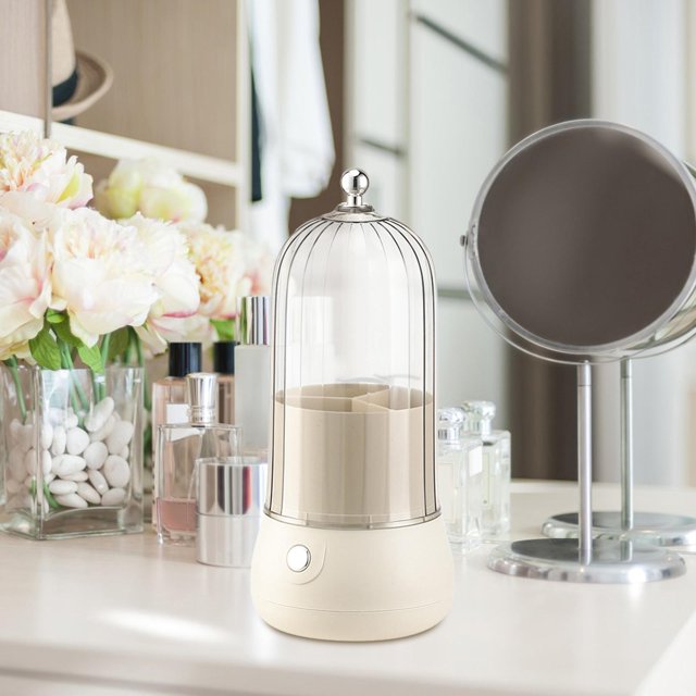 Soporte para brochas de maquillaje, organizador de cosméticos, caja de almacenamiento para cejas, lápiz labial multiusos, almacenamiento de brochas de Yinane Porta brochas de maquillaje