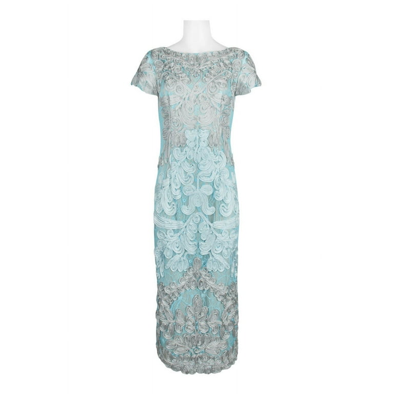 Js collections soutache embroidered sheath clearance gown