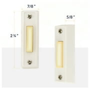 Newhouse Hardware Rectangular Lighted Wired Doorbell Push Button, White