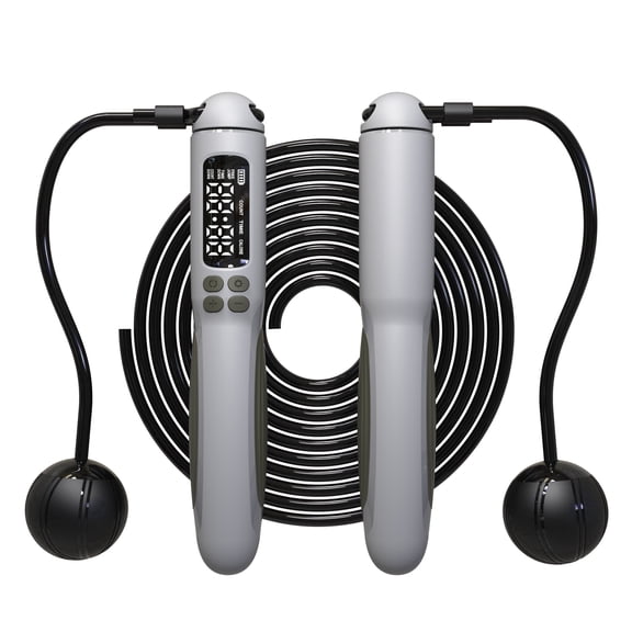 PWO Jump rope with counter, wired wireless weighted cordless jump rope for kids, women and men, adjustable digital smart jump rope for fitness workouts, boxing, speed training, home gym