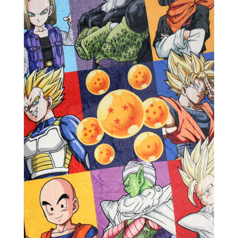 Dragon Ball Z Goku Vegeta Cell Trunks Kremlin Plush Fleece Soft Throw Blanket