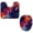 Multicolor 3, variant on PhooArto Toilet Lid Cover and U-Shaped Toilet Floor Mat Set of 2 Pieces, Cartoon Eiffel Tower Toilet Mat Set, Machine Washable Seat Covers Non-Slip Absorbent Rugs