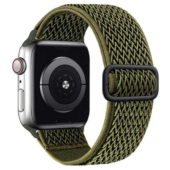 SAMYERLEN compatible with Stretchy Apple Watch Band 38mm 40mm 41mm 42mm 44mm 45mm 49mm for Men Women Kids Adjustable Elastic Braided Nylon iWatch Band for Series 8 7 6 5 4 3 2 1 SE Ultra(Arm