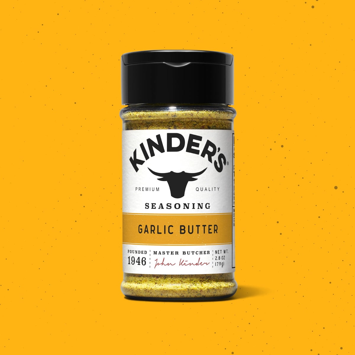 Kinder's Garlic Butter Seasoning Blend with Sea Salt, Garlic, and Spices, 2.8 oz