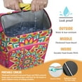 thumbnail image 5 of Folk Geometric Pattern Cooler Backpack - 20L High-Capacity Insulated Soft Cooler Bag for Travel & Camping, 5 of 5