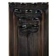 thumbnail image 3 of SHCKE 4 Pieces/set Clip In Hair Extensions 18 Inch Straight Hair Extensions Thickned Hair Extensions Synthetic Fiber Hair Extensions for Women Dark Brown Mix Light Auburn, 3 of 5