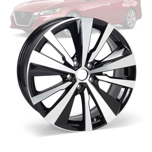 19" Replacement Wheel Rim for 2019-22 Nissan Altima 62785 Machined Black