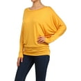 thumbnail image 2 of Moa Collection Women's Relaxed Fit Tunic Top Dolman Sleeve Knit Casual Style, 2 of 4