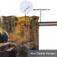 thumbnail image 5 of Rustic Black Bear Window Curtain Valance Fall Forest Autumn Hunting Camping Vintage Lake Lodge Rod Pocket Window Valance for Living Room Bathroom Bedroom Kitchen 54 by 18 in, 1 Panel, 5 of 6